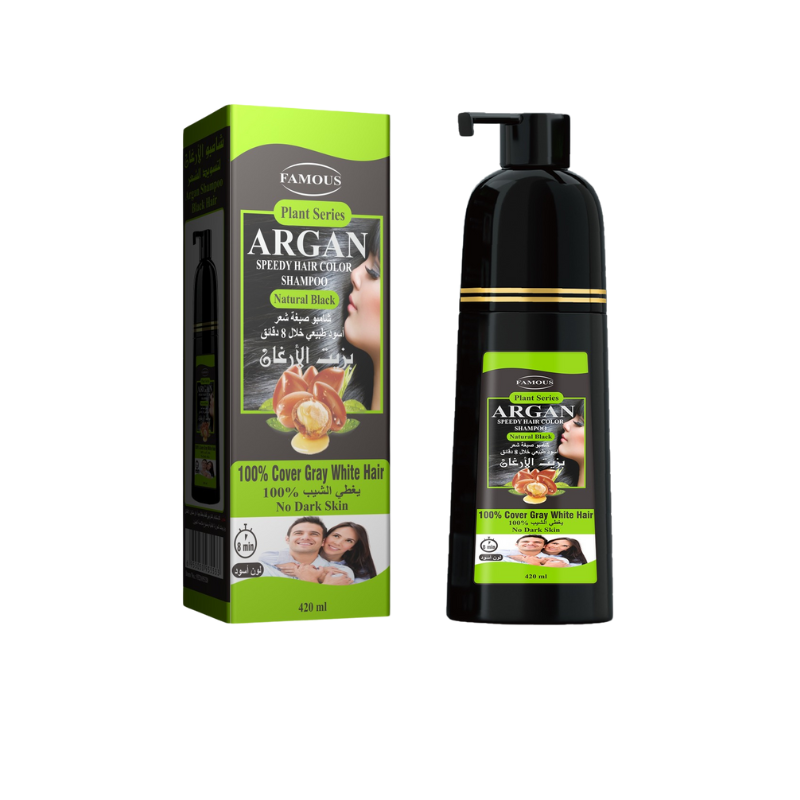 Famous Black Hair Dye Shampoo 420ml