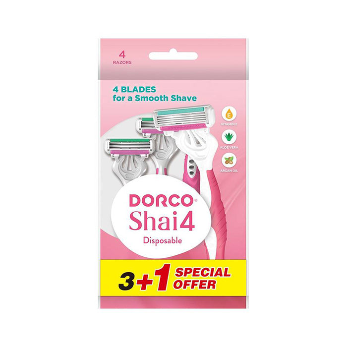 Dorco Women's Razors 4 Blades 3+1