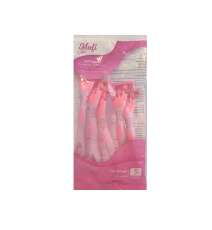Movi Body Razors for Women, 3 Blades, 5 Pieces