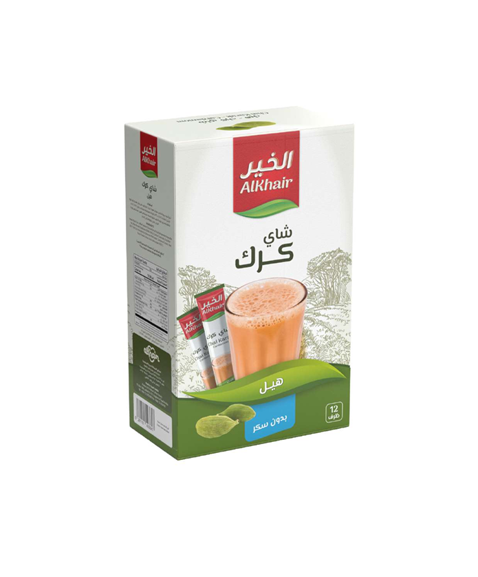 مشروبات ساخنه من الخير — الخير شاى كرك بالهيل بدون سكر 15جم*12كيس (15 جم)