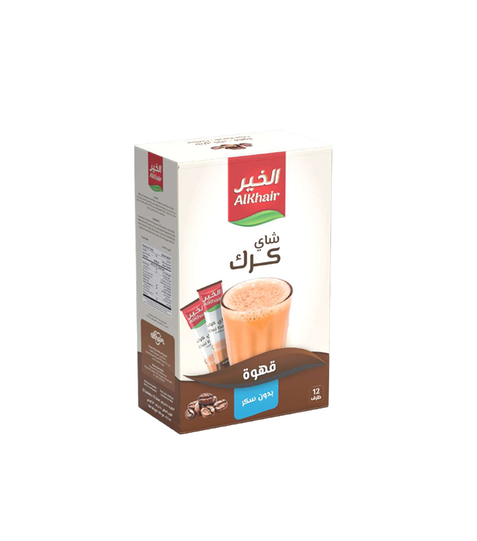 مشروبات ساخنه من الخير — الخير شاى كرك بالقهوه بدون سكر15جم*12كيس (15 جم)