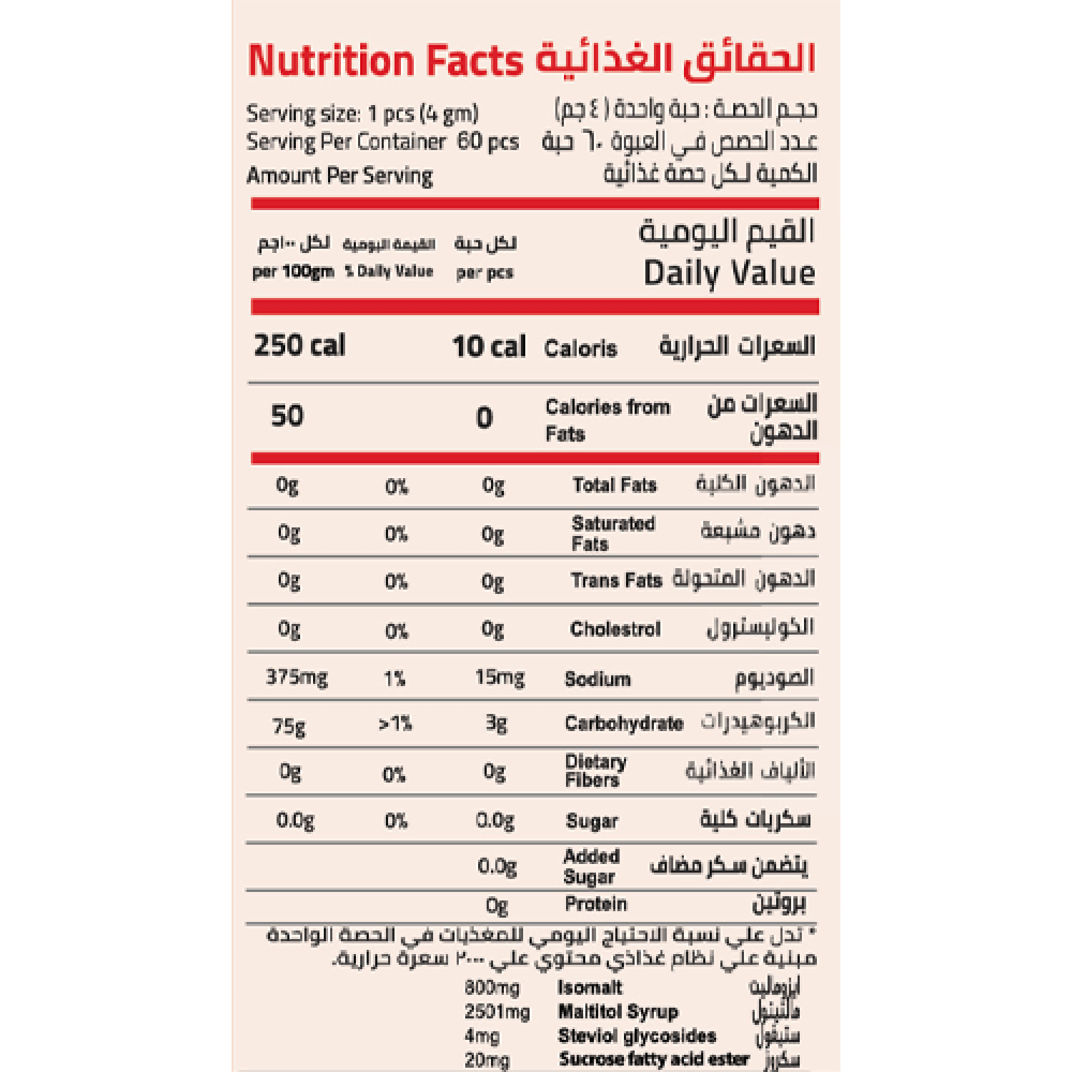 ابل سيدر حلوى خل التفاح 60 قطعه
