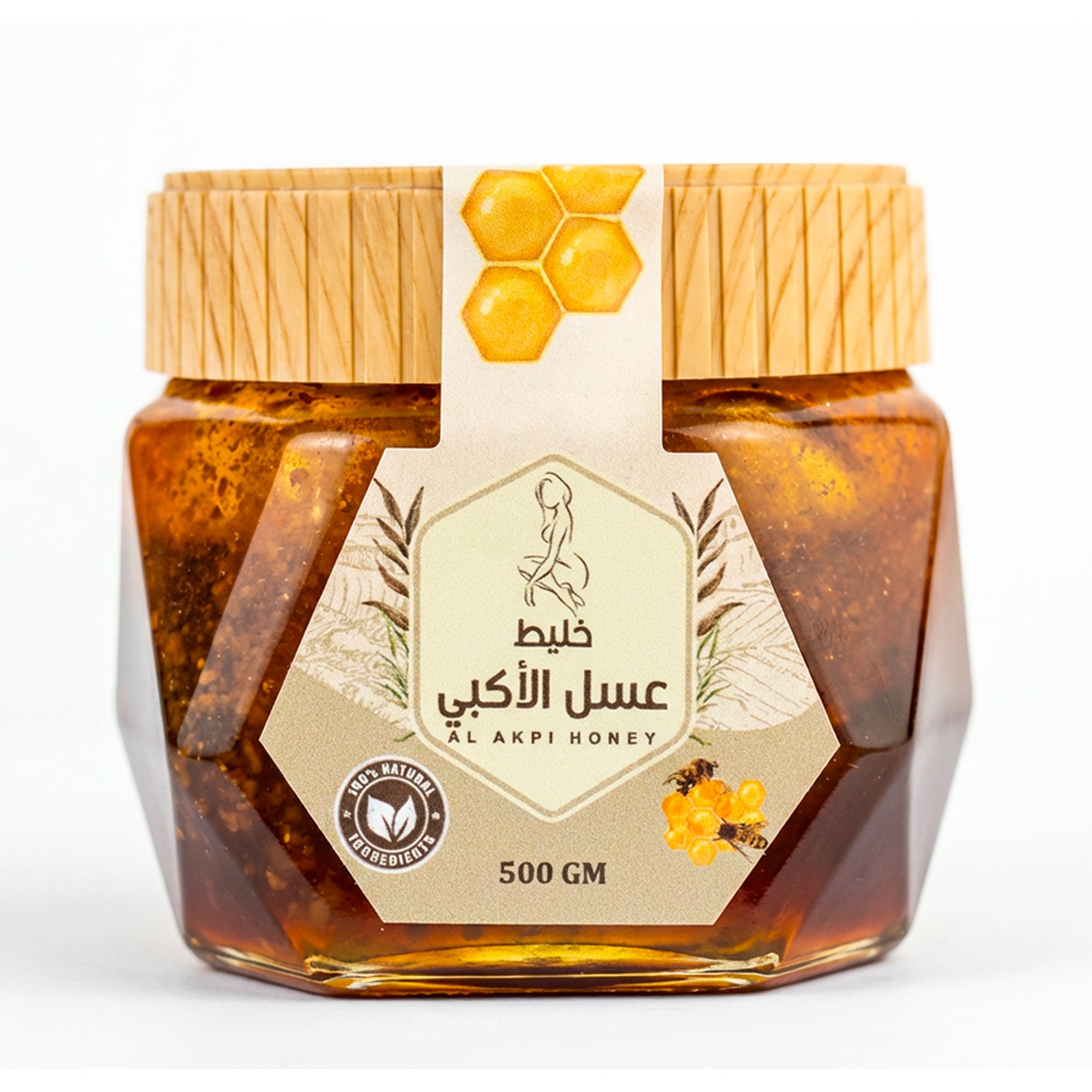 العسل من فيفاء — فيفاء خليط عسل الاكبى 500 جم (500 جم)