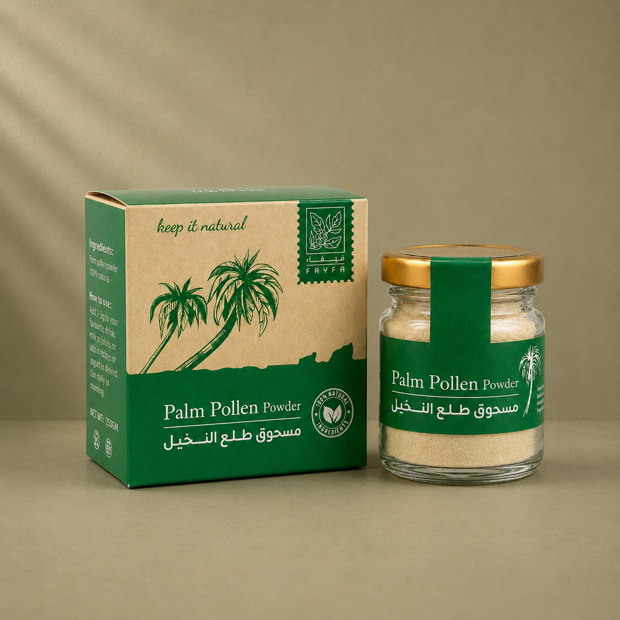 Fayfa Natural Date Palm Pollen Powder 20g