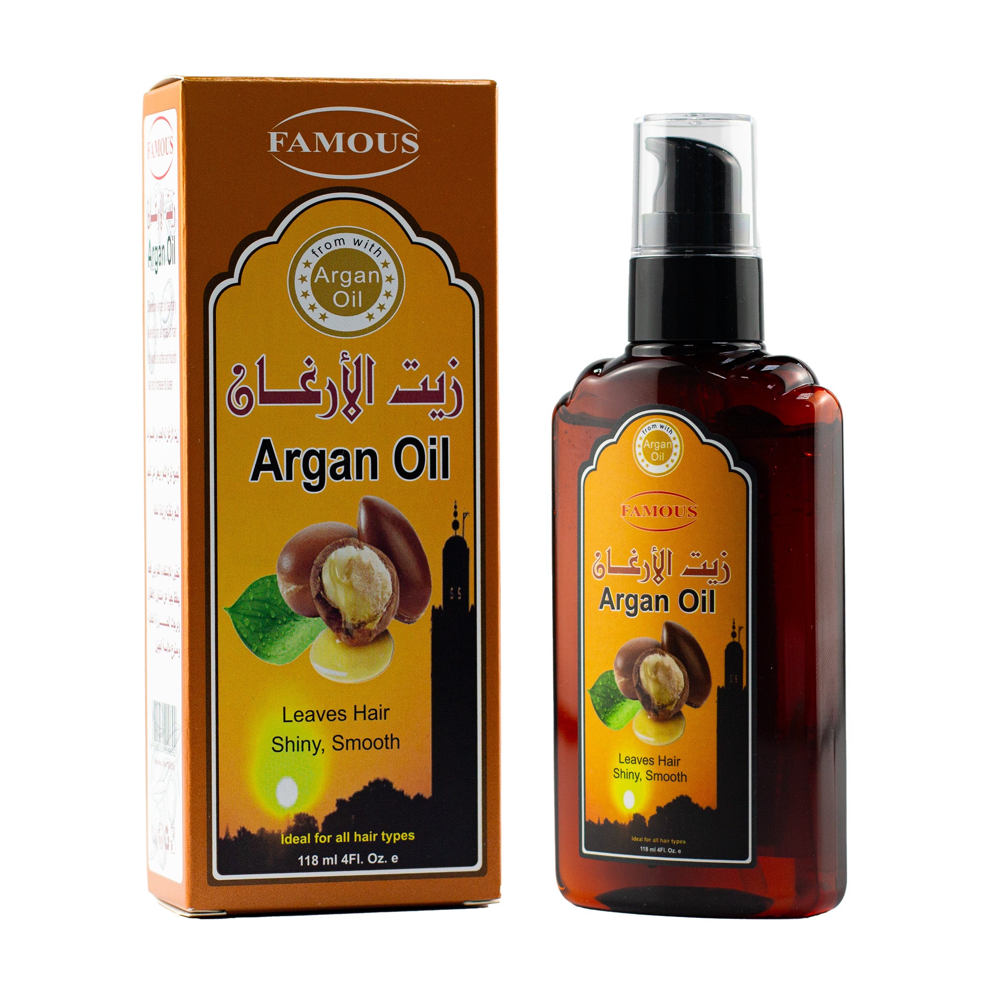 Famous Argan Oil Nourishing and Smoothing Hair 118 ml