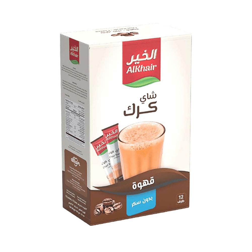 الخير شاى كرك بالقهوه بدون سكر15جم*12كيس