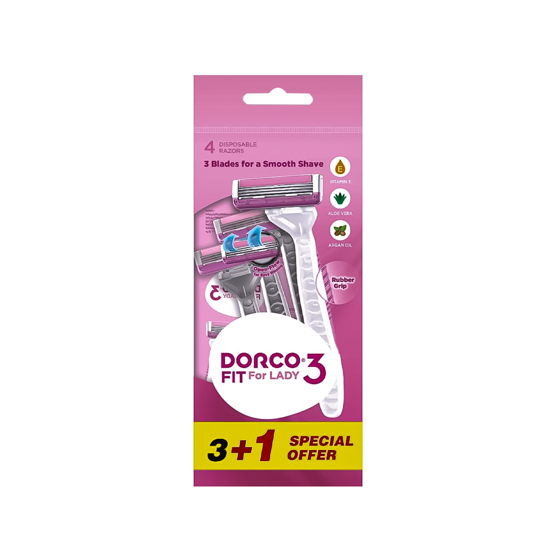Dorco Women's Razors 3 Blades 3+1