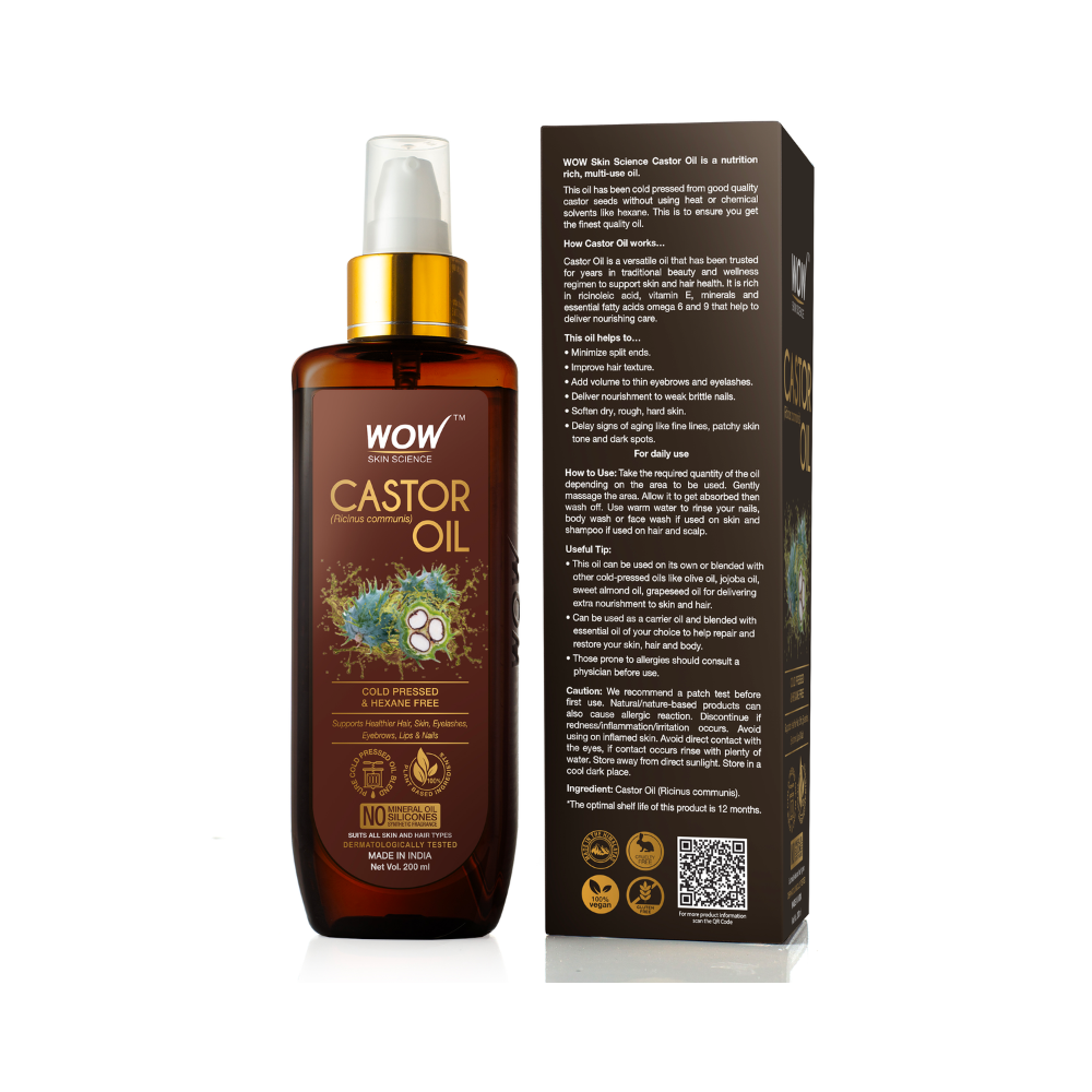 Wow Skin Nourishing Castor Oil for Hair 200ml