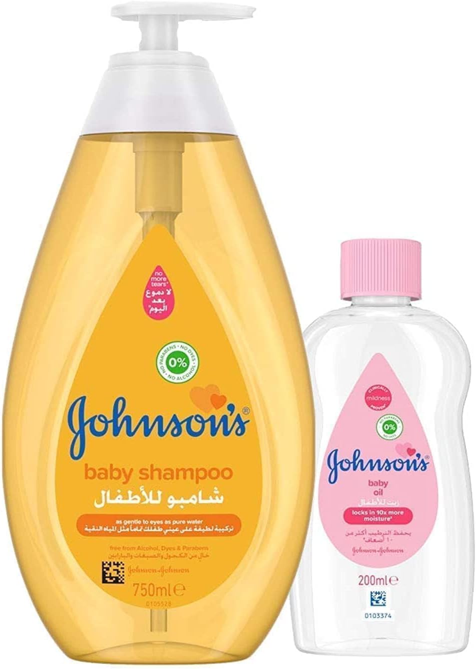 Johnson's Baby Shampoo 750ml + Baby Oil 200ml