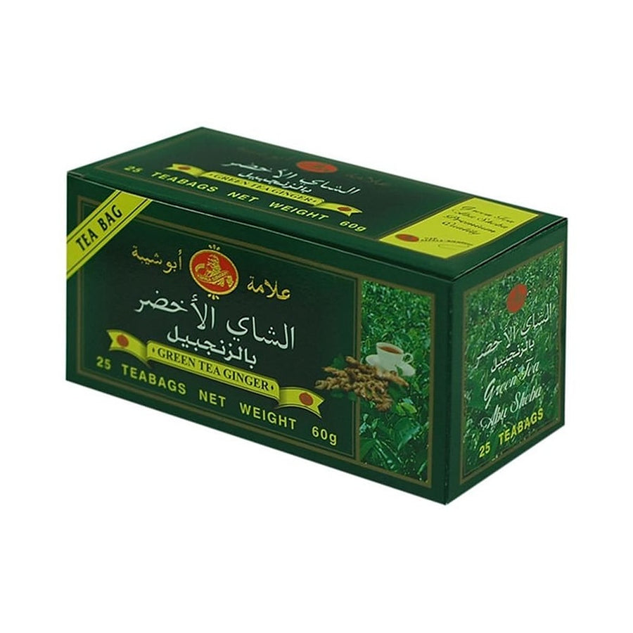 ابوشيبة شاي اخضر بالزنجبيل 25 كيس