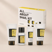 مجموعة كوسركس All About Snail للعناية وترطيب البشرة بالحلزون مكونة من 4 منتجات