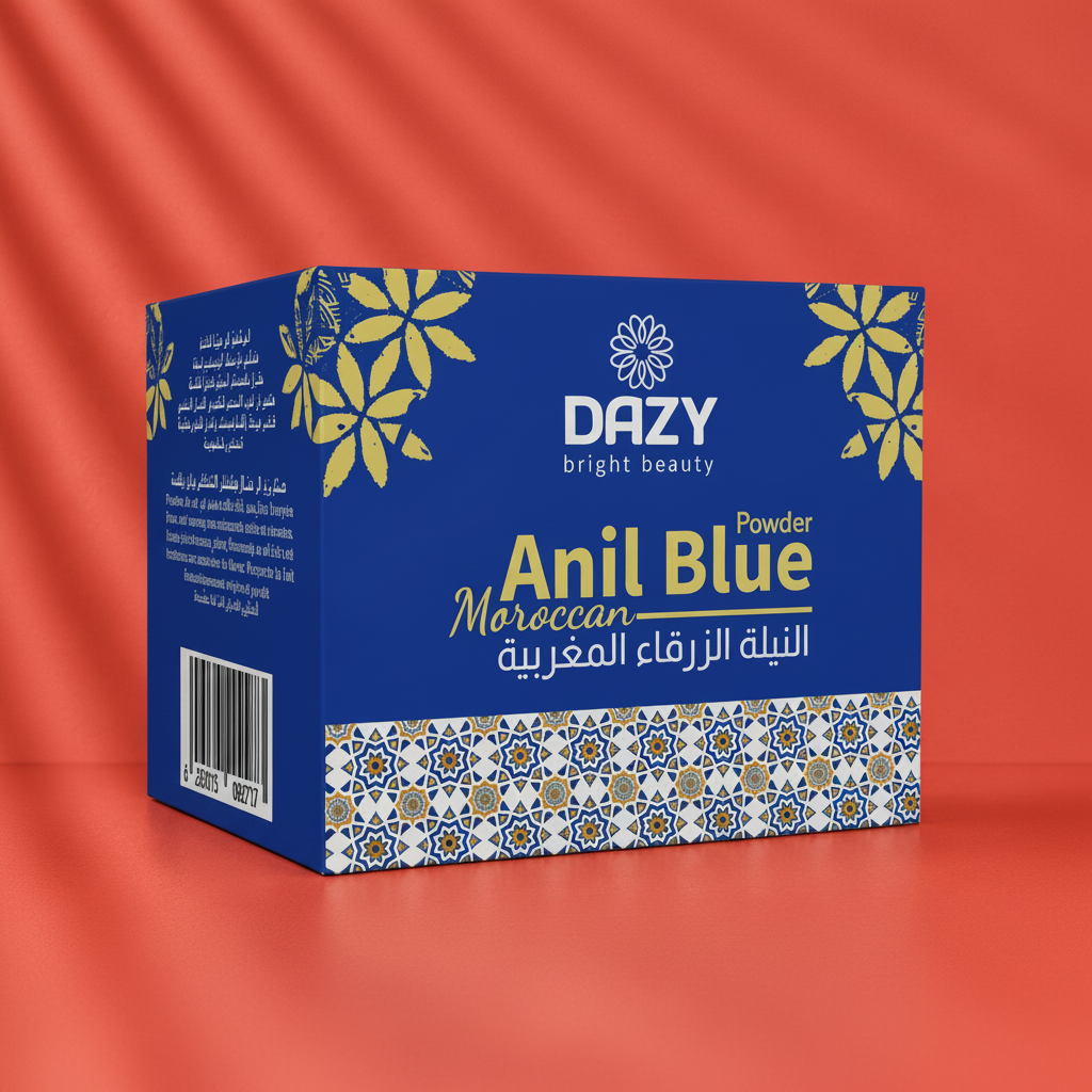 Dazy Anil Blue Moroccan Powder Square
