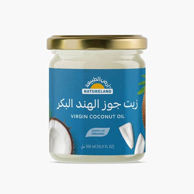 ارض الطبيعه زيت جوز الهند بكر 500 مل - زيت جوز الهند