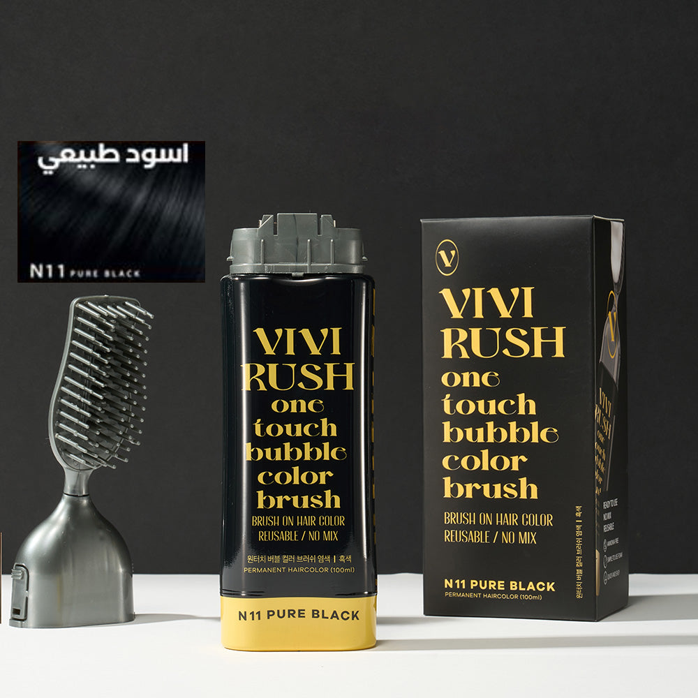 فى فى راش صبغه شعر اسودطبيعى مع فرشاه100مل