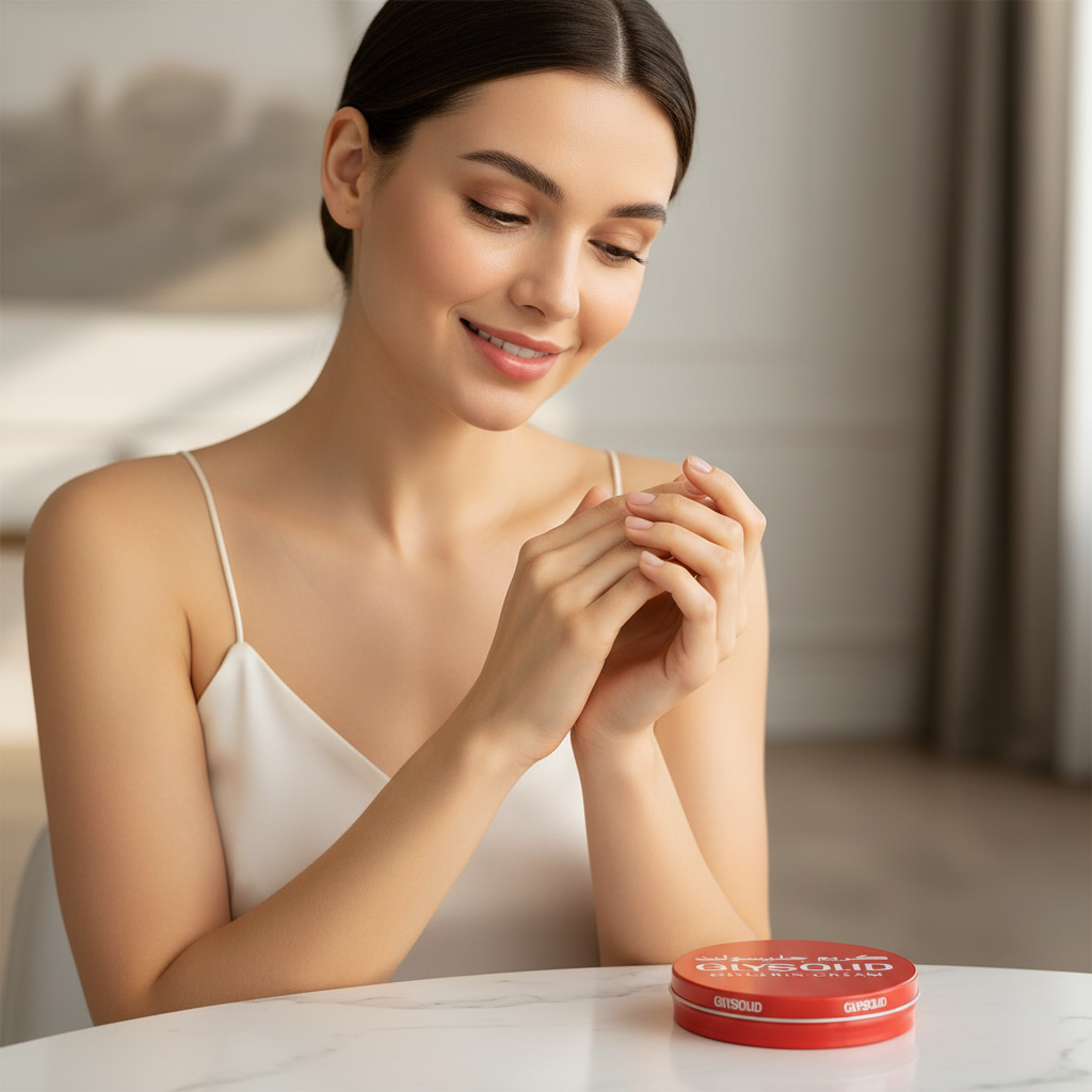 Model Enjoying Soft Hands